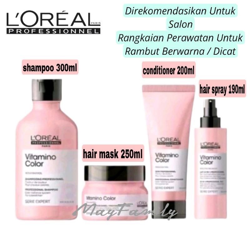 Loreal Serie Expert Vitamino Color Shampoo Conditioner Hair Mask Hair Spray