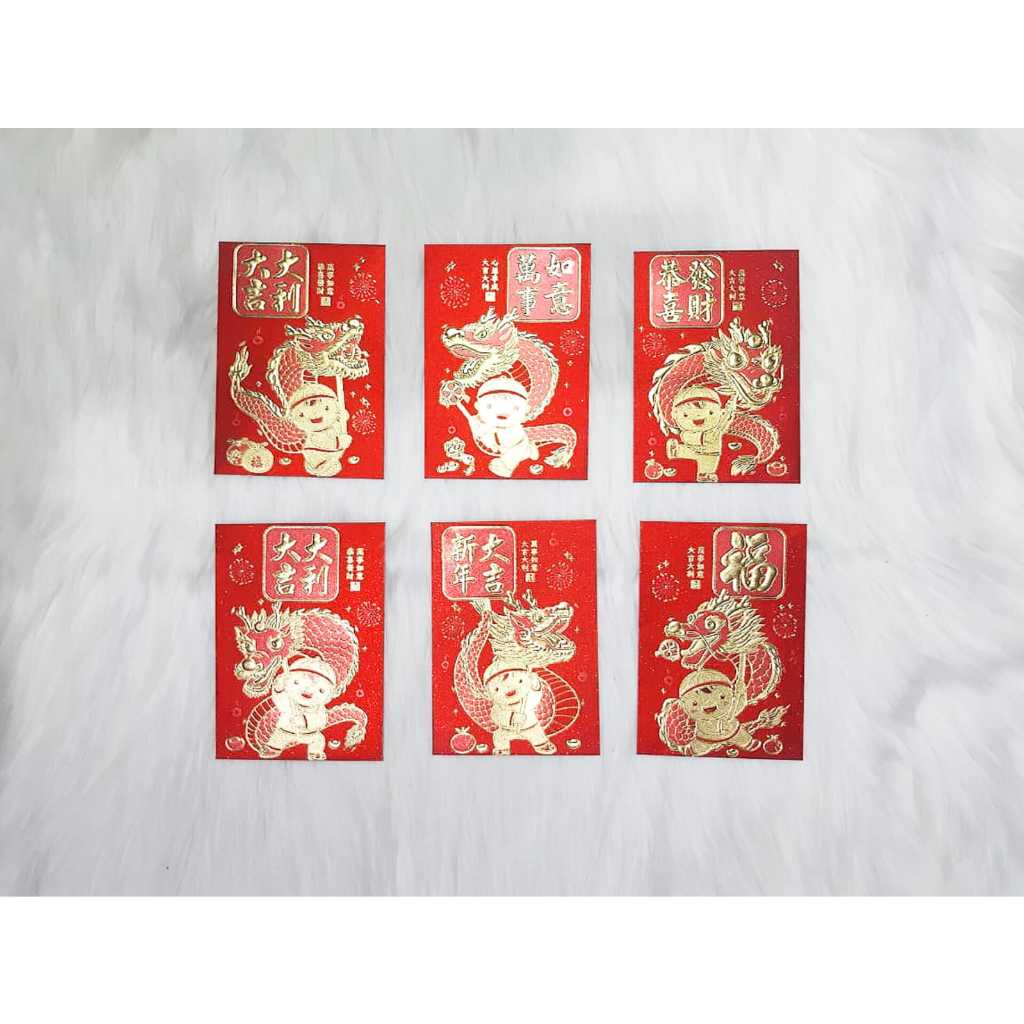 

Angpao Imlek Shio Naga Terbaru Ukuran Standar Bahan Glitter Mewah 3096