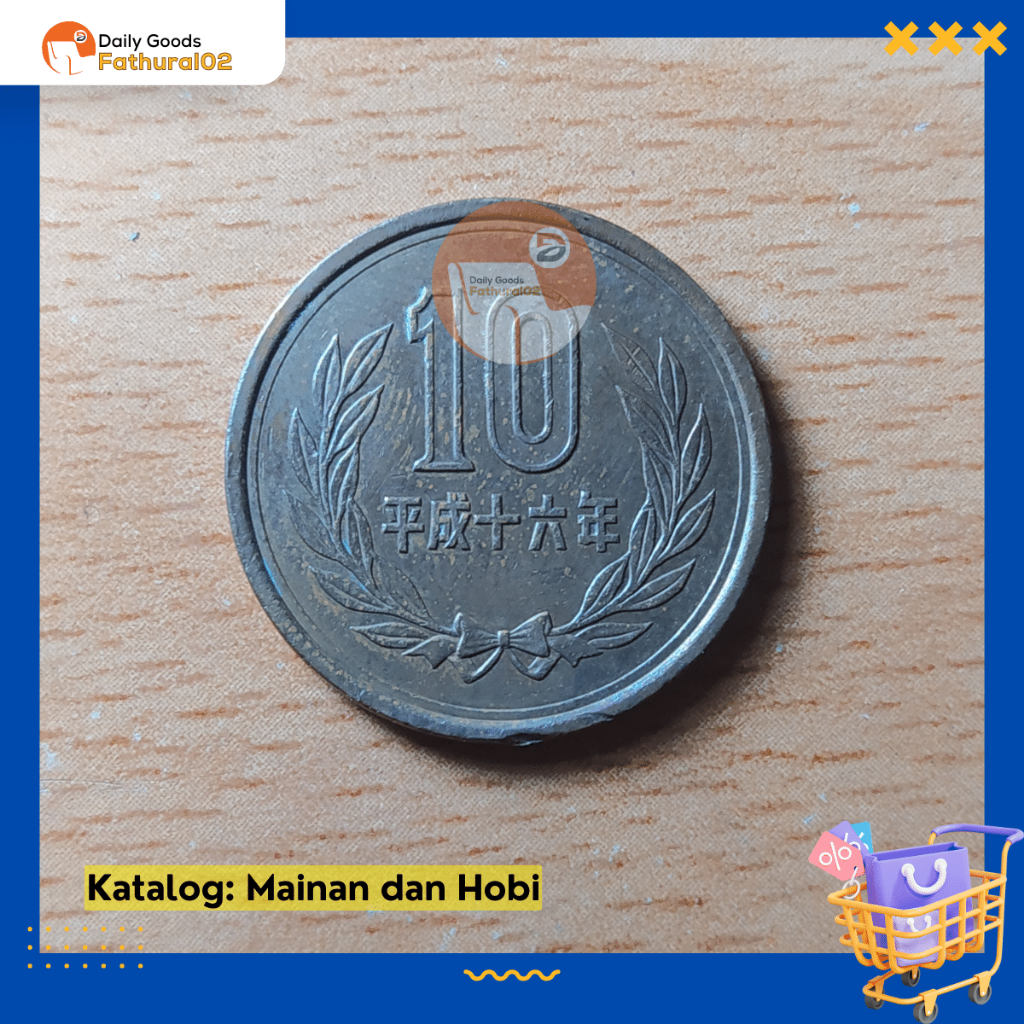 Uang Koin Kuno Luar Negeri 10 Yen Jepang Emisi Tahun 2004