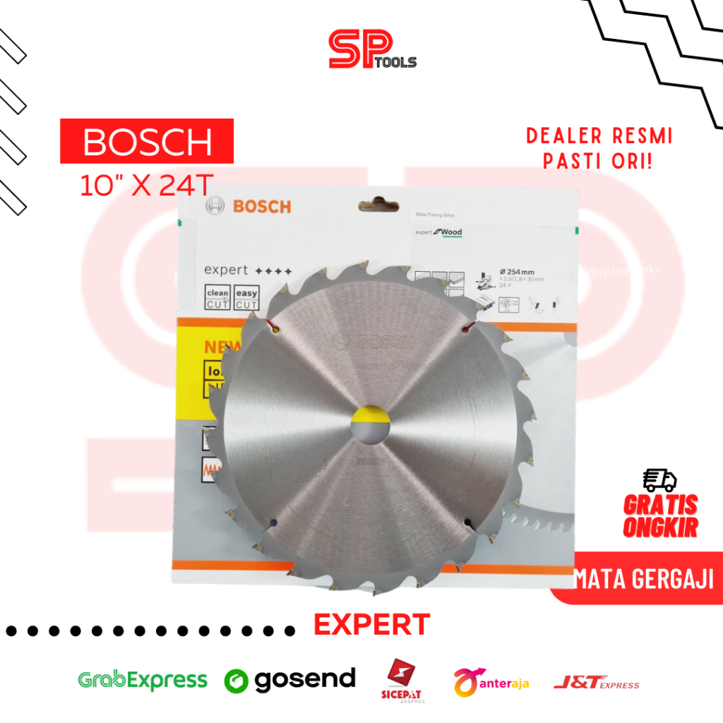 MATA GERGAJI KAYU CIRCULAR SAW BLADE BOSCH EXPERT 10 INCH 10" X 24T