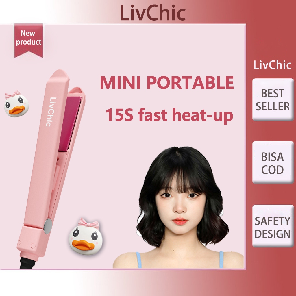 【Free Gift】Livchic ⚡Rambut Catokan LS310-4IN mini portable 2in1 lurus Ragum Cutee Smoothing Untuk Ra