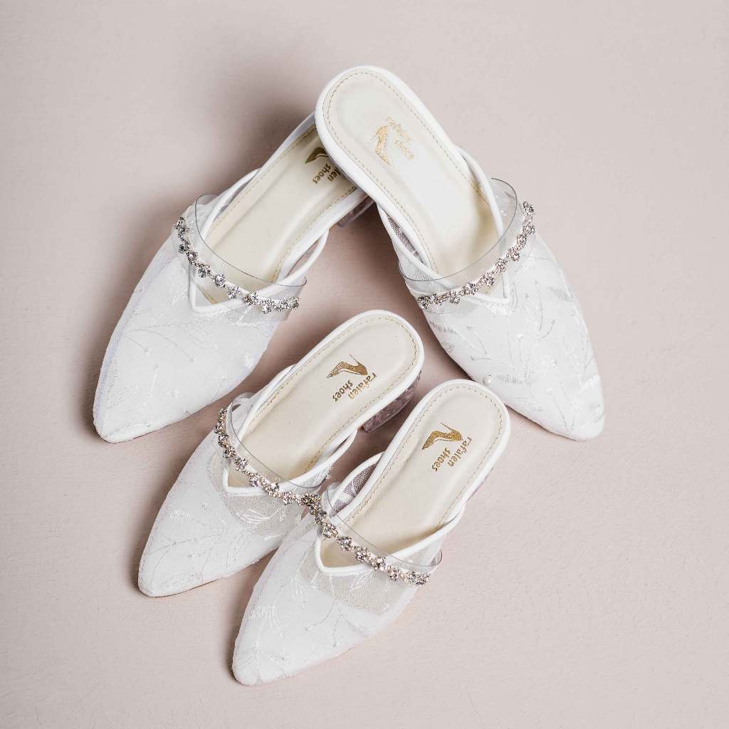 Sepatu Couple Ibu Anak Perempuan Brukat Tile