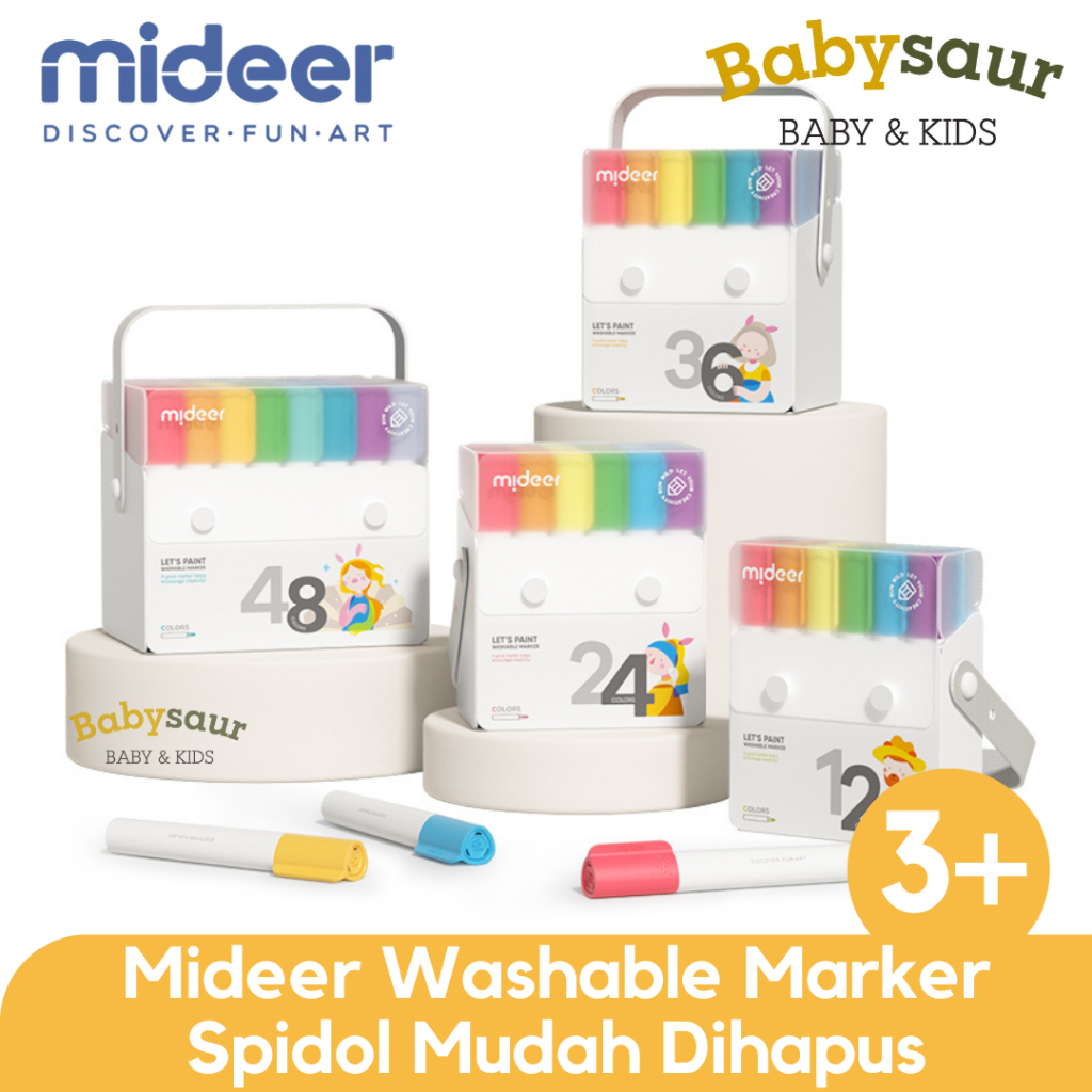 

Mideer Washable Marker Spidol Mudah Dihapus Coloring Pen Spidol Anak