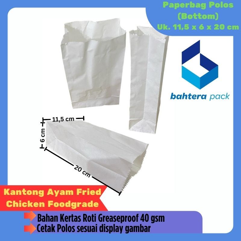 

Paperbag Polos (Bottom Bag) Uk. 11,5 x 6 x 20 cm