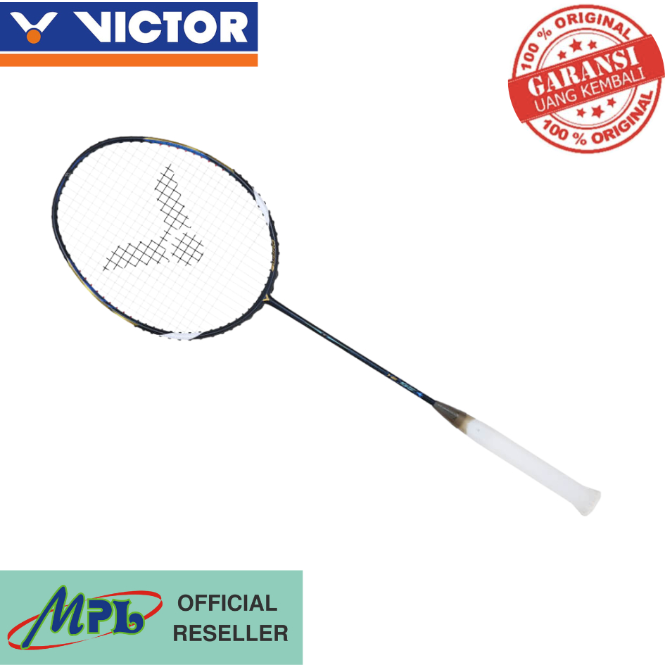 RACKET BADMINTON VICTOR BRAVE SWORD 12 SE B+GRIP HITAM+GRIP 253-3 P+VBS-66N-B+TAS