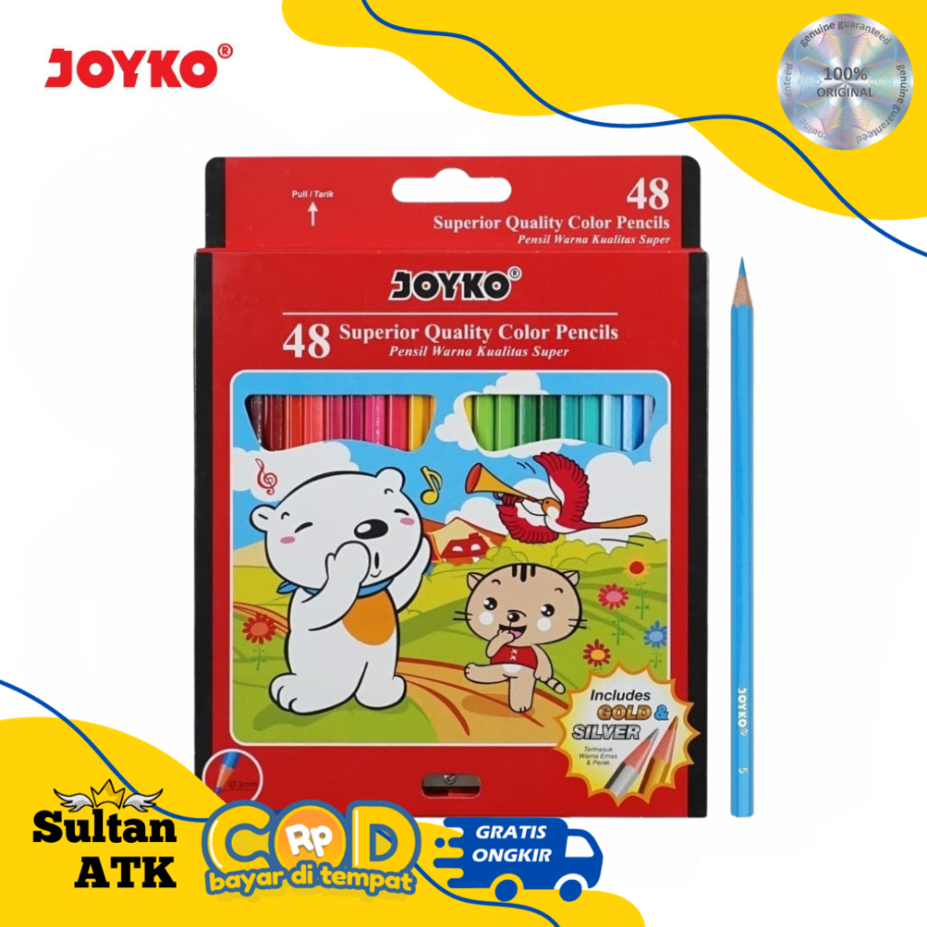 

PENSIL WARNA 48 / COLOR PENCIL JOYKO CP-48PB