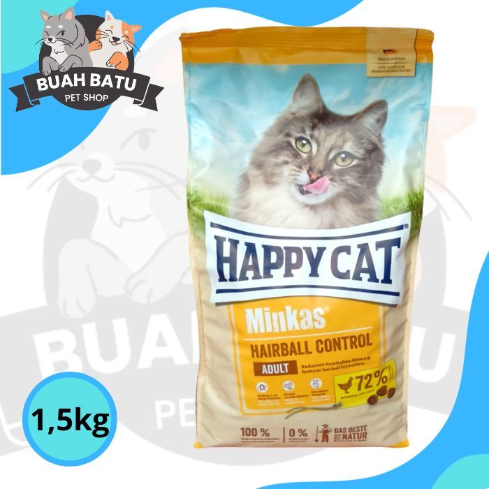 Happy Cat Makanan Kucing Dewasa Minkas Hairball Control 4kg