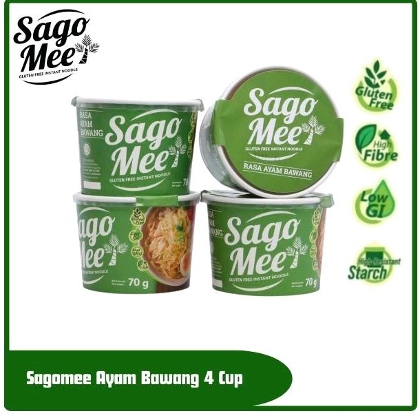 

SAGO MEE PAKET AYAM BAWANG 4 CUP SAGOMEE MIE INSTAN ENAK SEHAT GLUTEN FREE