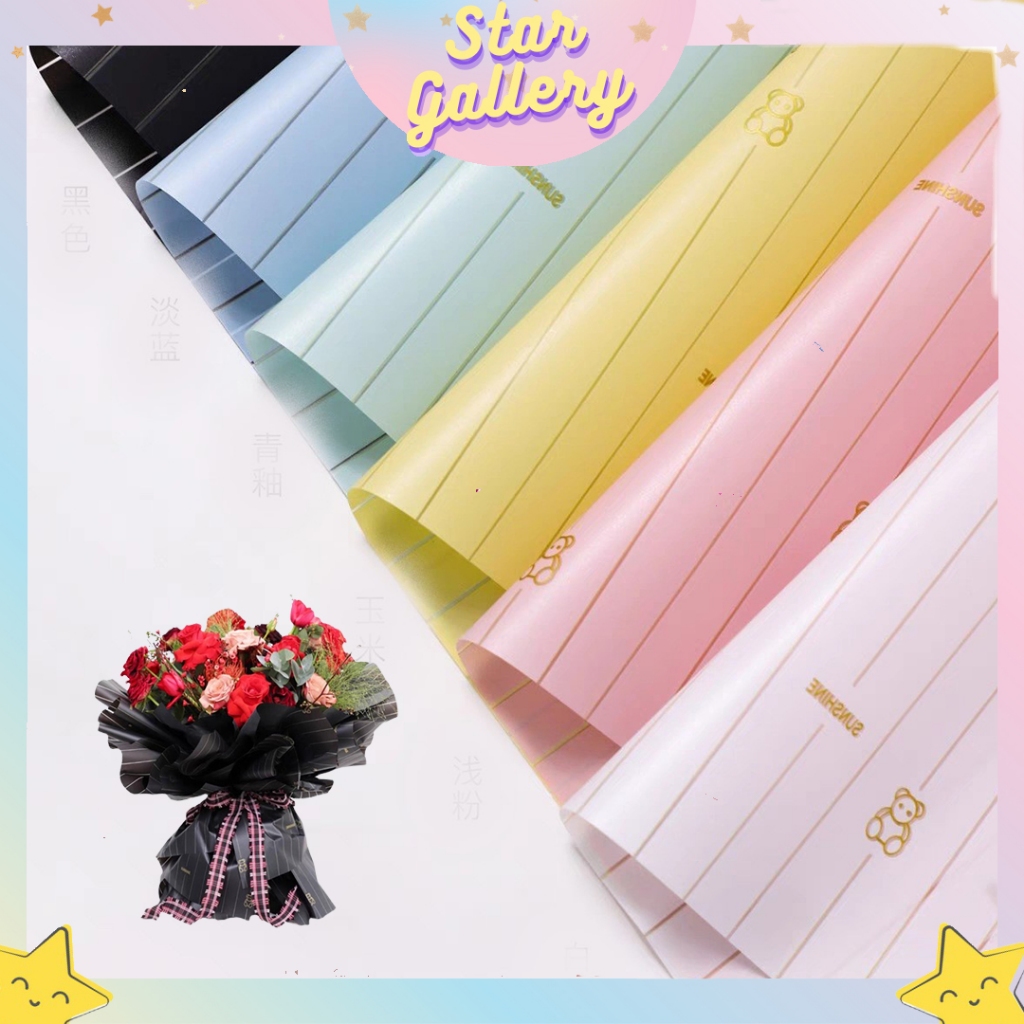 

Kertas Buket Flower Wrapping Paper Bear Kertas Buket Bunga Motif Beruang KB6096