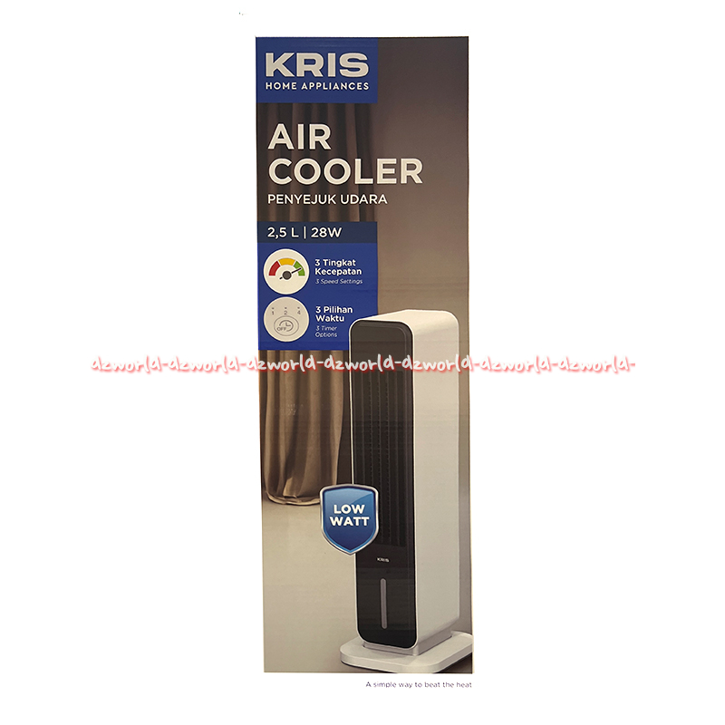 Kris Air Cooler 2.5L Evaporative Penyejuk Udara AC Portable Mudah Dipindahkan 36Watt Pendingin Udara