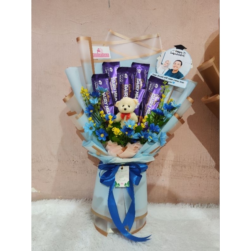 

buket coklat isi 5 buket coklat hadiah sempro hadiah wisuda READYSTOK SIAP KIRIM