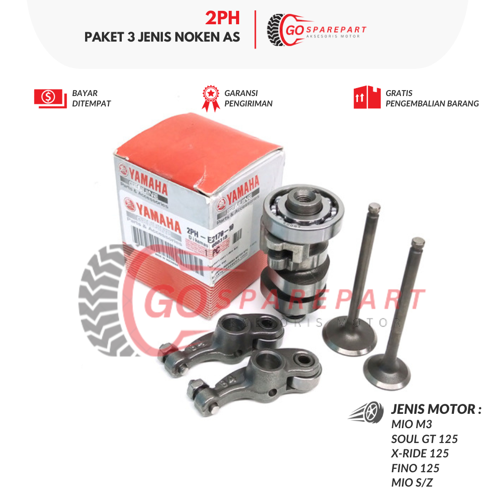 (YAMAHA) PAKET NOKEN AS + PELATUK KLEP + PAYUNG KLEP 2PH MIO M3 / SOUL GT 125 / XRIDE 125 / FINO 125
