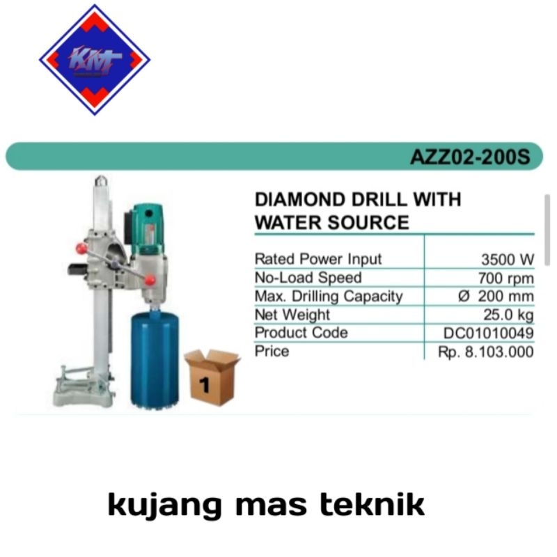 MESIN CORING BETON AZZ02-200 MESIN BOR BETON / CORING AZZ 02-200