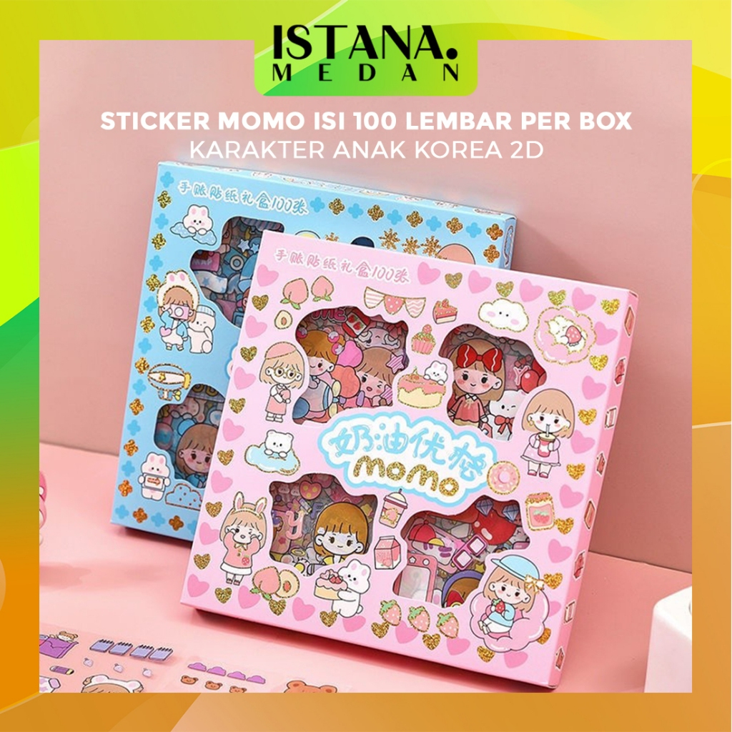 

STICKER MOMO ISI 100 LEMBAR PER BOX KARAKTER ANAK KOREA 2D