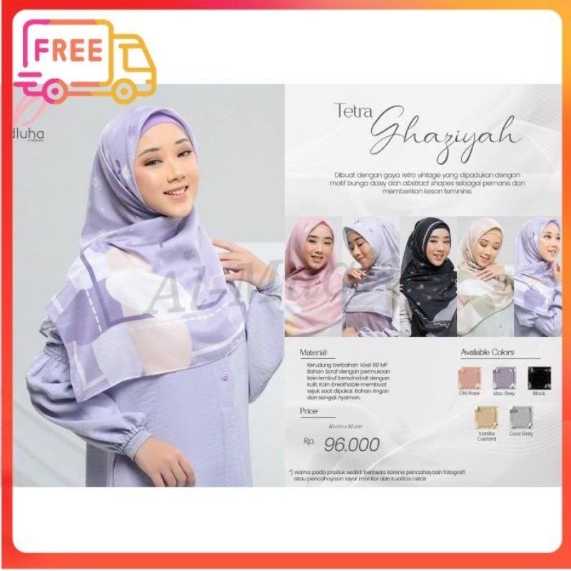 kerudung/jilbab/hijab rabbani diskon tetra ghaziyyah variasi hitam
