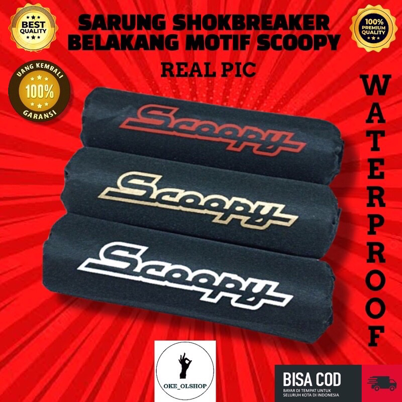 Cover Shock Sarung Shock Pelindung Shock Breaker Belakang Scoopy / Scoopy Variasi / Variasi Scoopy /