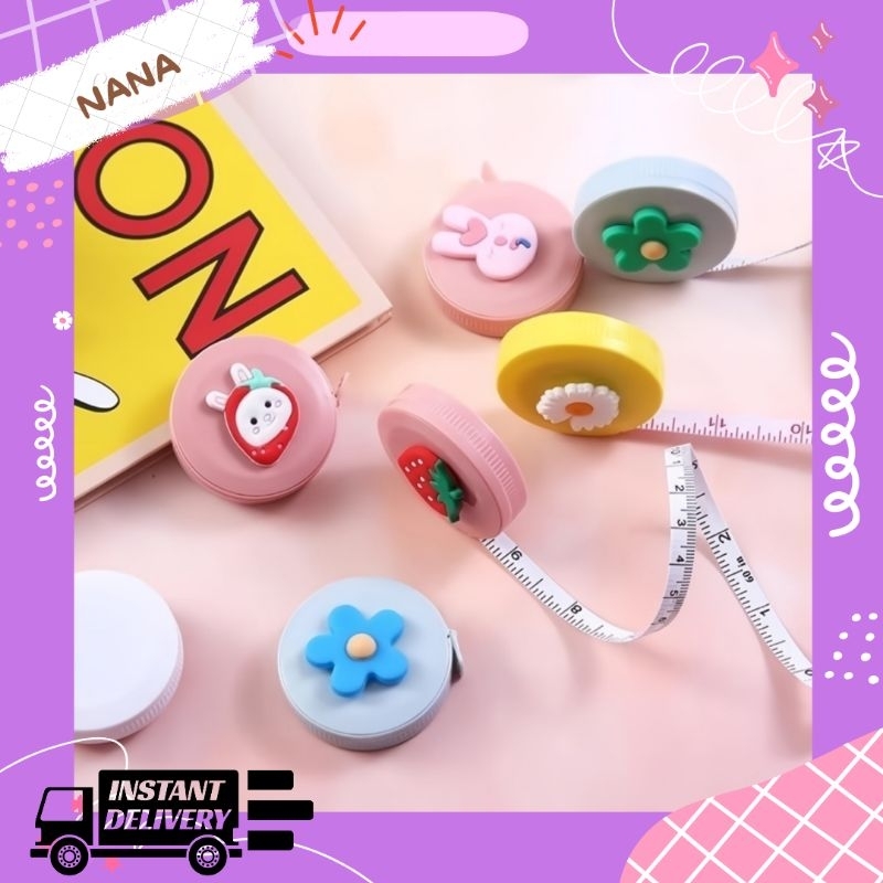 Meteran baju gulung mini karakter 150CM meteran alat ukur estetik