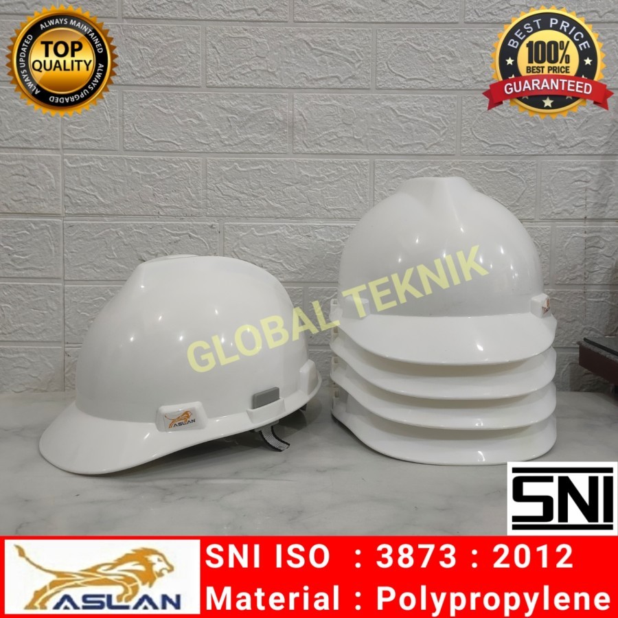 HELM PROYEK PUTIH ASLAN HELM PROYEK SNI SAFETY PUTIH TOPI KERJA BANGUNAN ASLAN