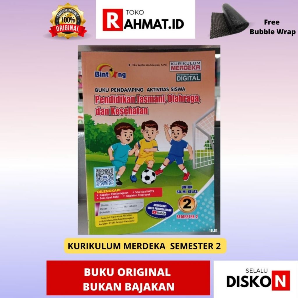 PJOK PENERBIT BINTANG KELAS 2 SEMESTER 2 / BUKU PENDAMPING AKTIVITAS SISWA PENDIDIKAN JASMANI OLAHRA