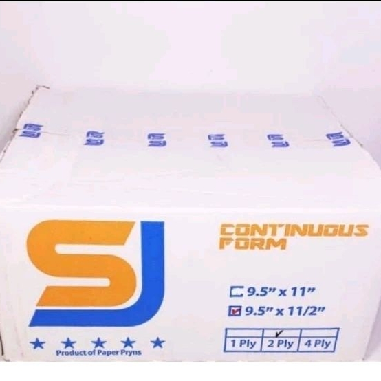 

KERTAS CONTINOUS FORM 2 PLY 9.5X11/9.5 X11bagi 2 SJ STANDAR (PRS-BAGI2)