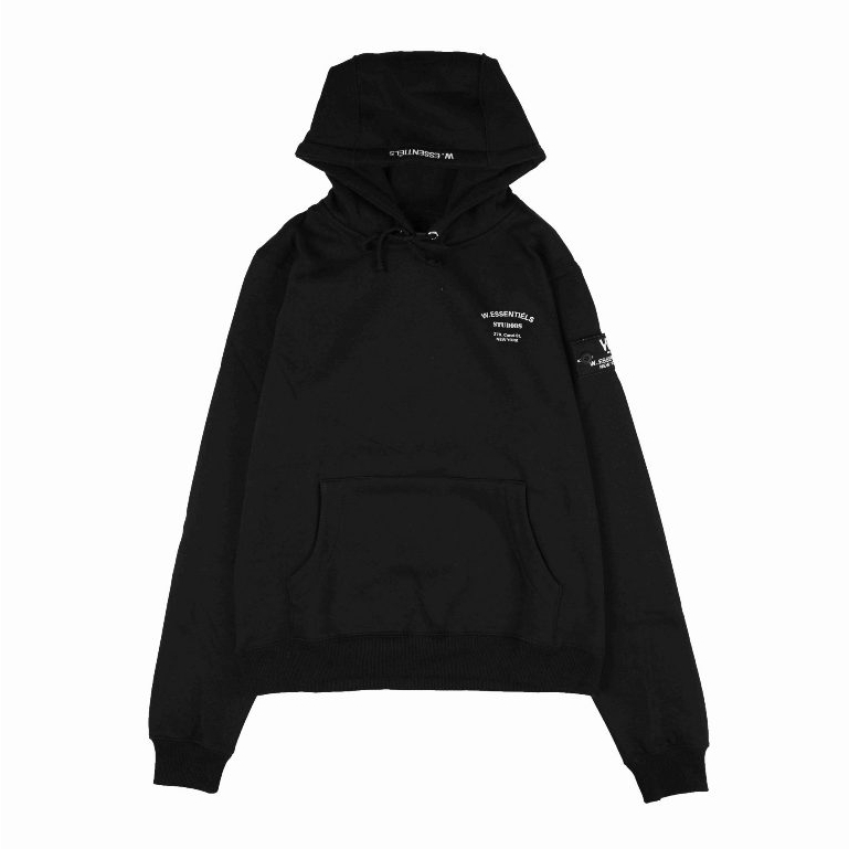 W Essentiels New York Hoodie Oversize Belcastel Black - 100% ORIGINAL RESMI