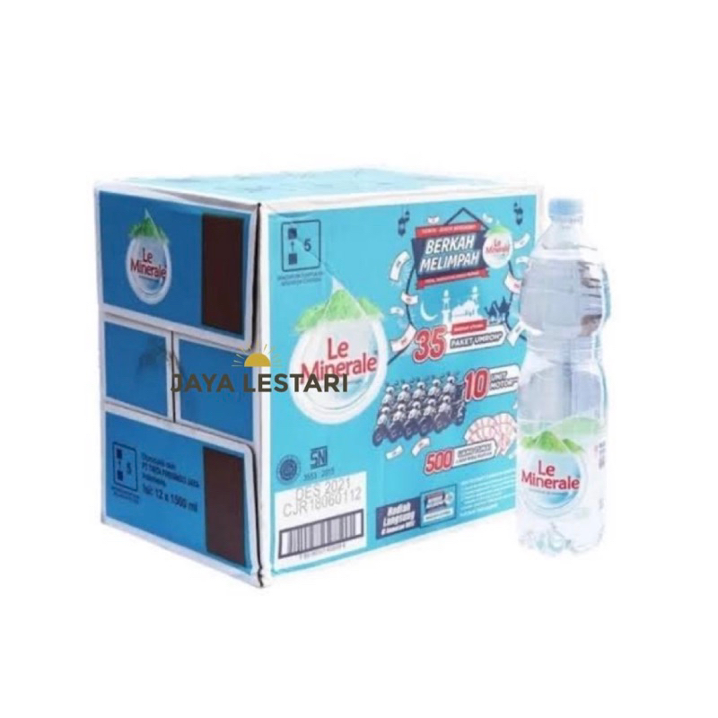 

Le Minerale Air Mineral Botol 1500ml (Isi 12/Karton)