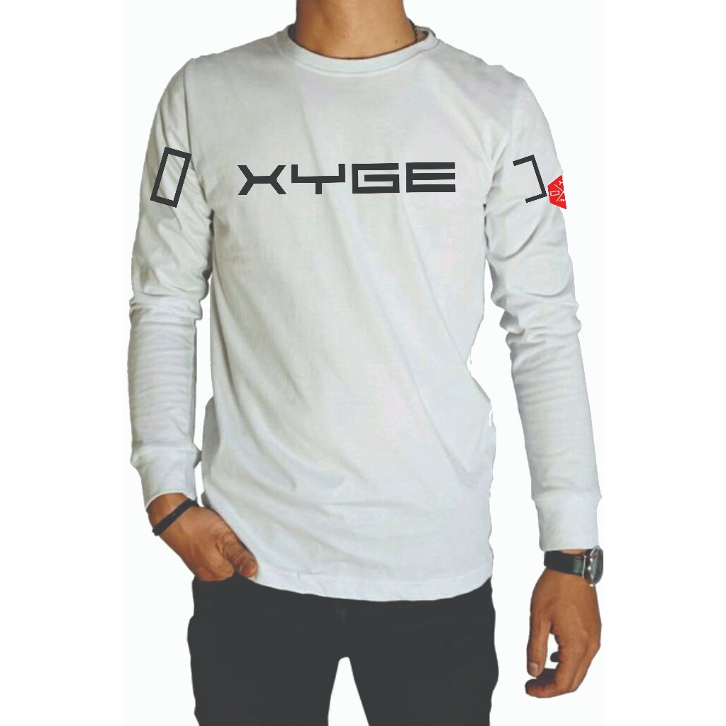 Kaos Distro OxyGen 1 tangan panjang bahan tebal cotton combad 24s bisa bayar ditempat COD