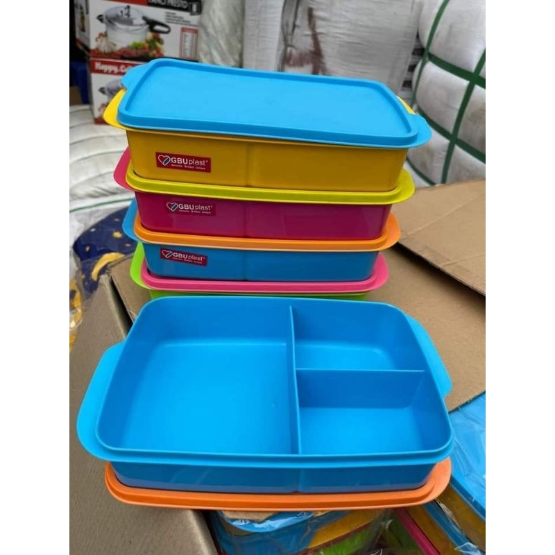 Kotak Nasi Milano / Lunch Box Milano 3 Sekat Bahan Plastik