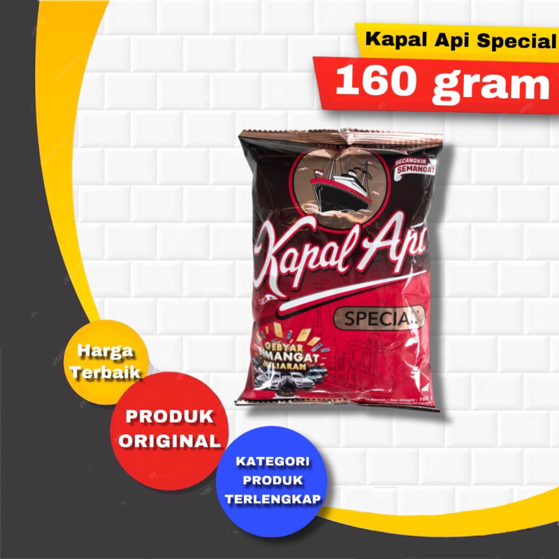 

Kapal Api Special Kopi hitam spesial Rasa Mantab Robusta Kalap api grup