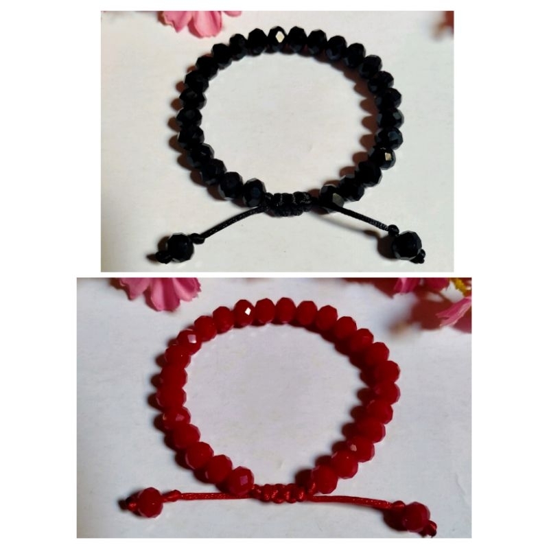 Gelang Cristal tali serut polos/ Gelang kekinian / Gelang dewasa / Gelang anak