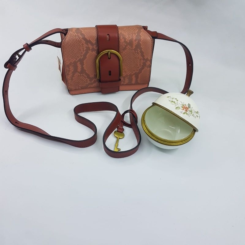 Tas wanita kulit key authentic Wiley Crossbody Pink Multi