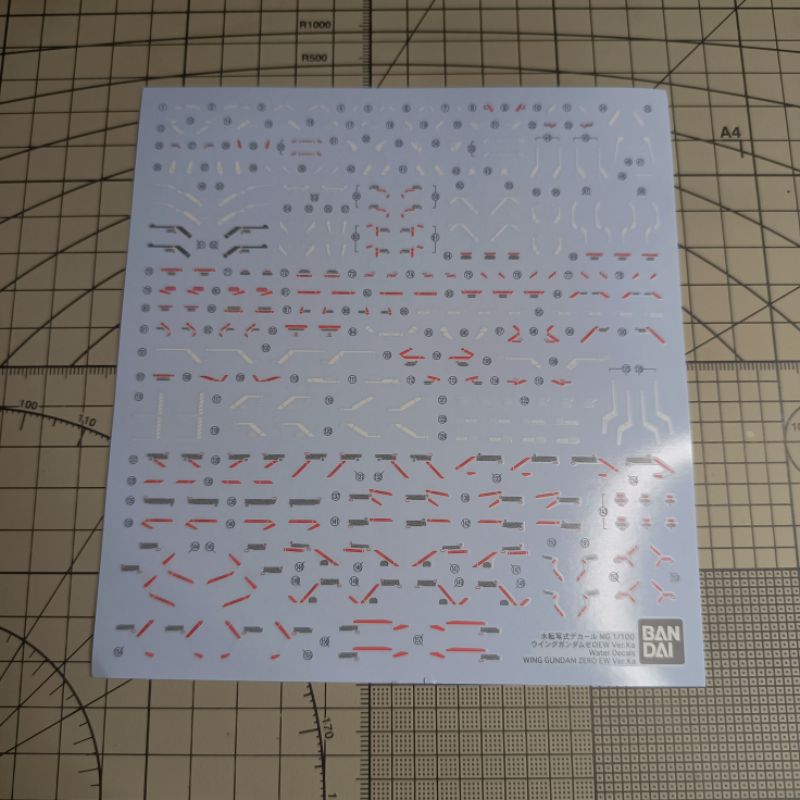 BANDAI MG 1/100 GUNDAM WING ZERO CUSTOM VER.KA VER KA PART PARTS WATER DECAL
