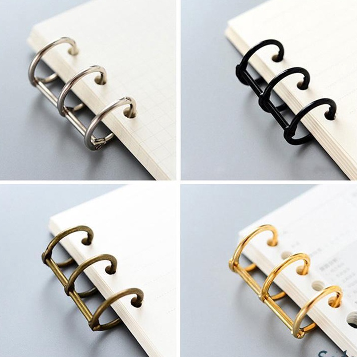 

3hole Ring Binder Loose Metal Clip Movae Open Desk Calendar Book Rings leaf Binder