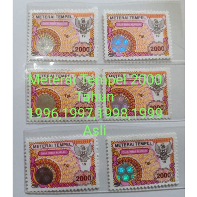 

Best terlaris Meterai Rp 2 Tahun 1996199719981999 S162 QJM