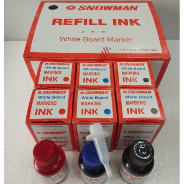 

Terlaris TINTA SPIDOL WHITEBOARD SNWOMAN SNOWMAN WHITE BOARD MARKING INK REFFIL SPIDOL