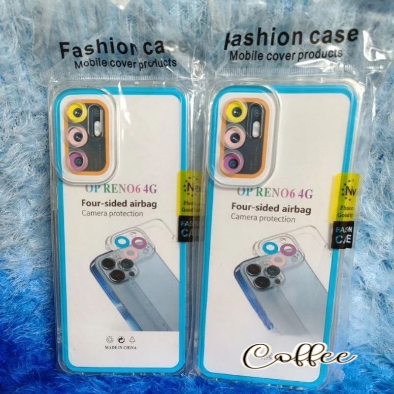 Softcase Casing Bening OPPO Reno6-4G Casing Silikon Transparan Pelindung Belakang Camera Full karet