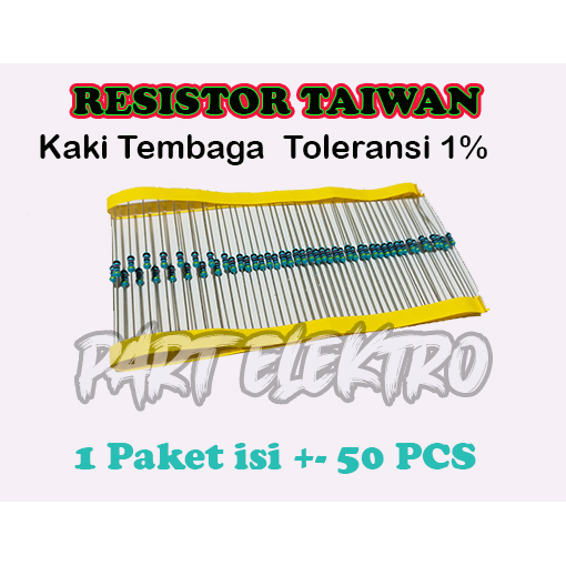 Resistor metal film 1/4W  1% Taiwan 50 PCS