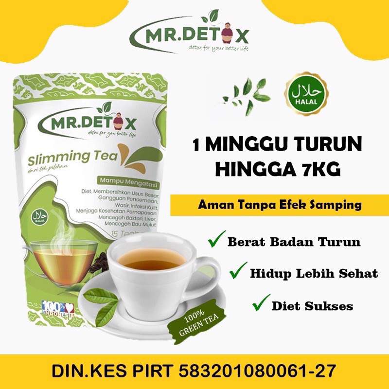 Ready ‼️‼️ Terlaris & Termurah MR DETOX  Teh Pelangsing Herbal Alami sudah BPOM ‼️‼️Teh Detoks Teh D