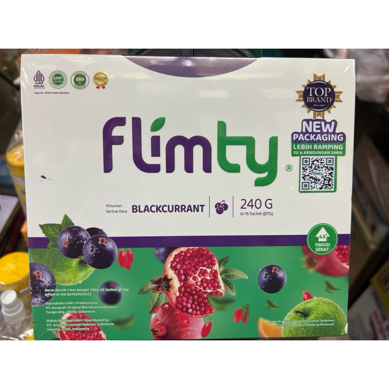 

Flimty 240gr (16 sachet) - Minuman Serbuk Rasa Blackcurrant