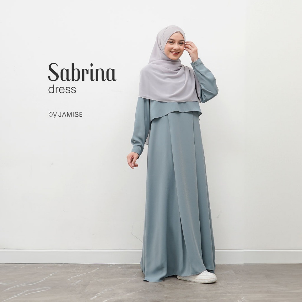 JAMISE SYARI - Sabrina Dress Wanita Gamis Simple Abaya Wanita Baju Kuliah Baju Gamis