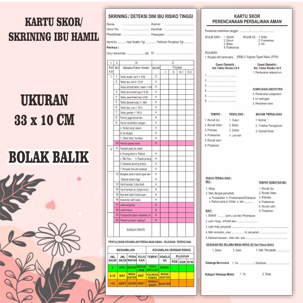 

kartu skor skrining ibu hamil