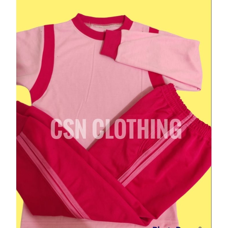 seragam olahraga tk & paud warna pink muda pink tua | kaos olahraga tk paud | stelan olahraga