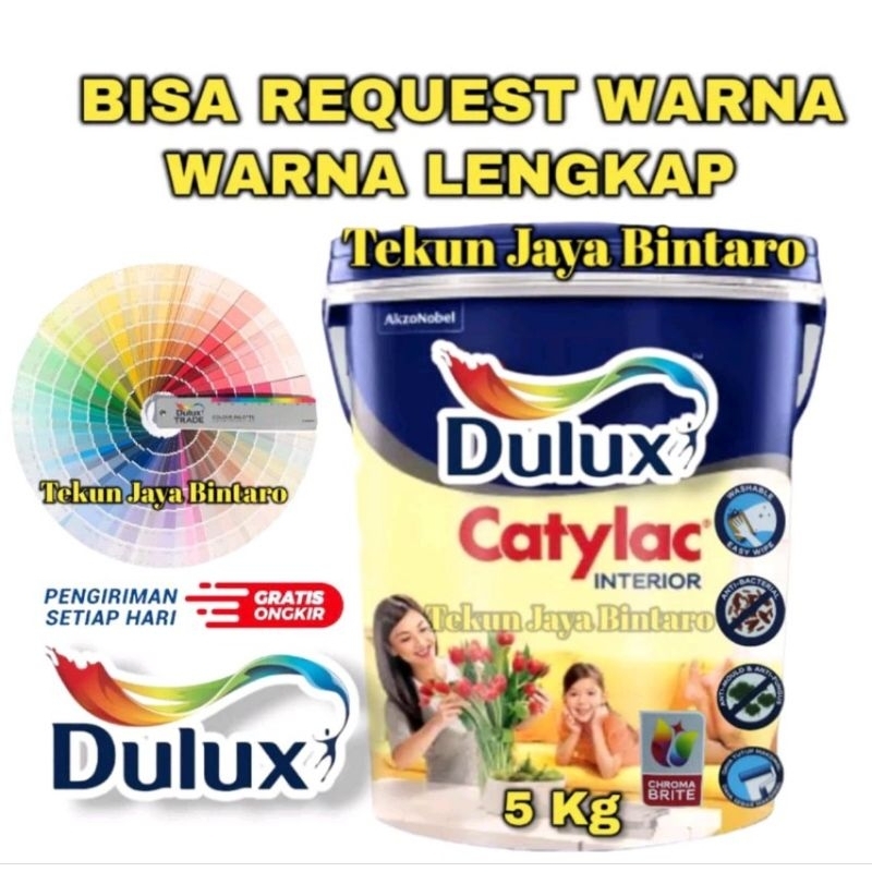 Cat Dulux Catylac interior 5 Kg Varian Warna Pink warna custom