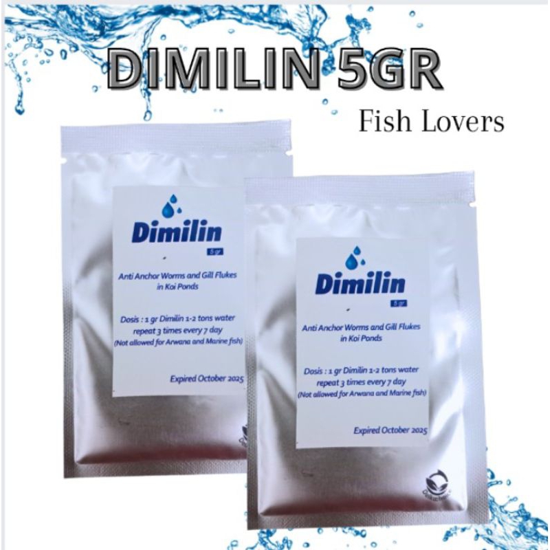 Obat Ikan Anti Kutu Bakteri FISH LOVER DIMILIN 5gr