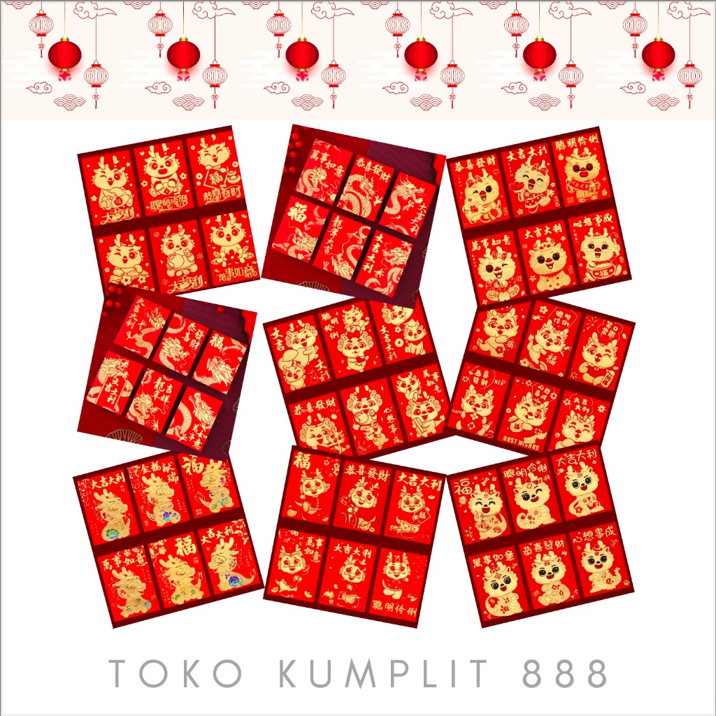 

Angpao Imlek Gambar Naga Chinese New Year Isi 6
