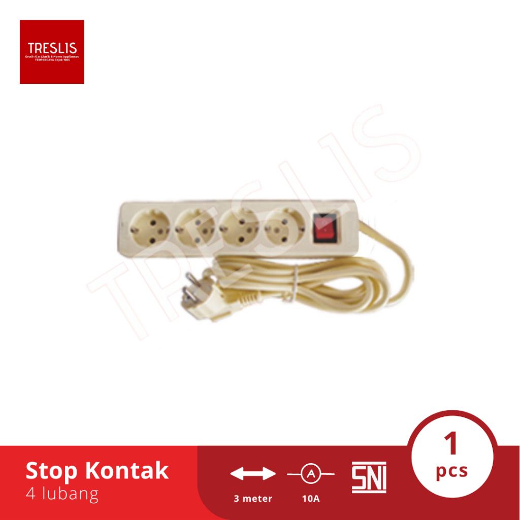 Stop Kontak Saklar Colokan Listrik Sambungan Kabel Kotak kontak listrik lubang 4