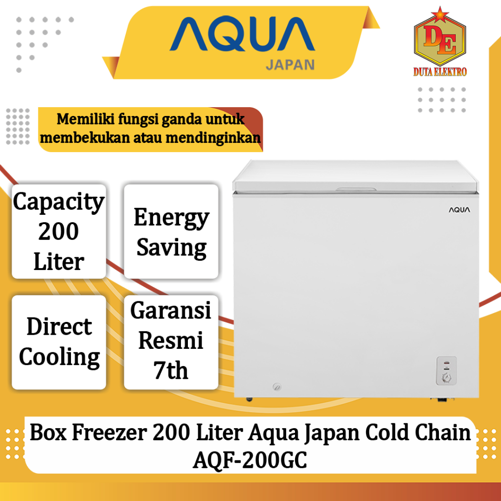 Box Freezer 200 Liter Aqua Japan Cold Chain AQF-200GC
