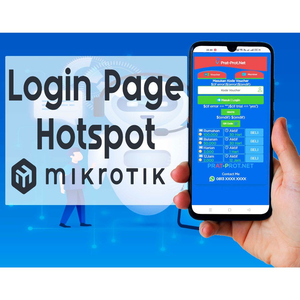 Login Page Mikrotik | Hotspot Login Page Blue Kepet