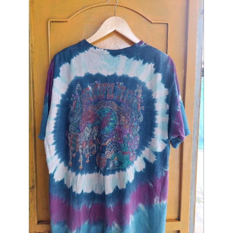 kaos band GRATEFUL DEAD tag gantung  liquid blue