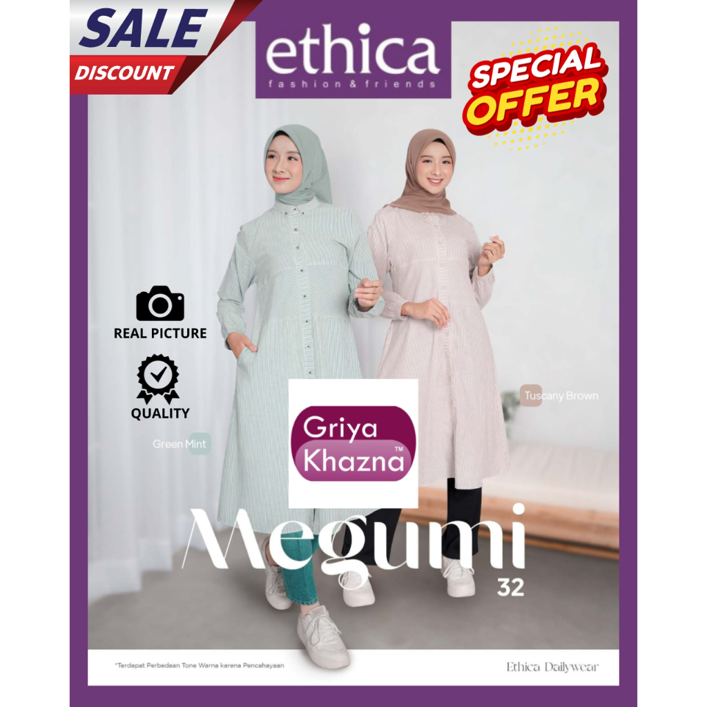 Ethica Baju Atasan Tunik Wanita Dewasa Megumi 32